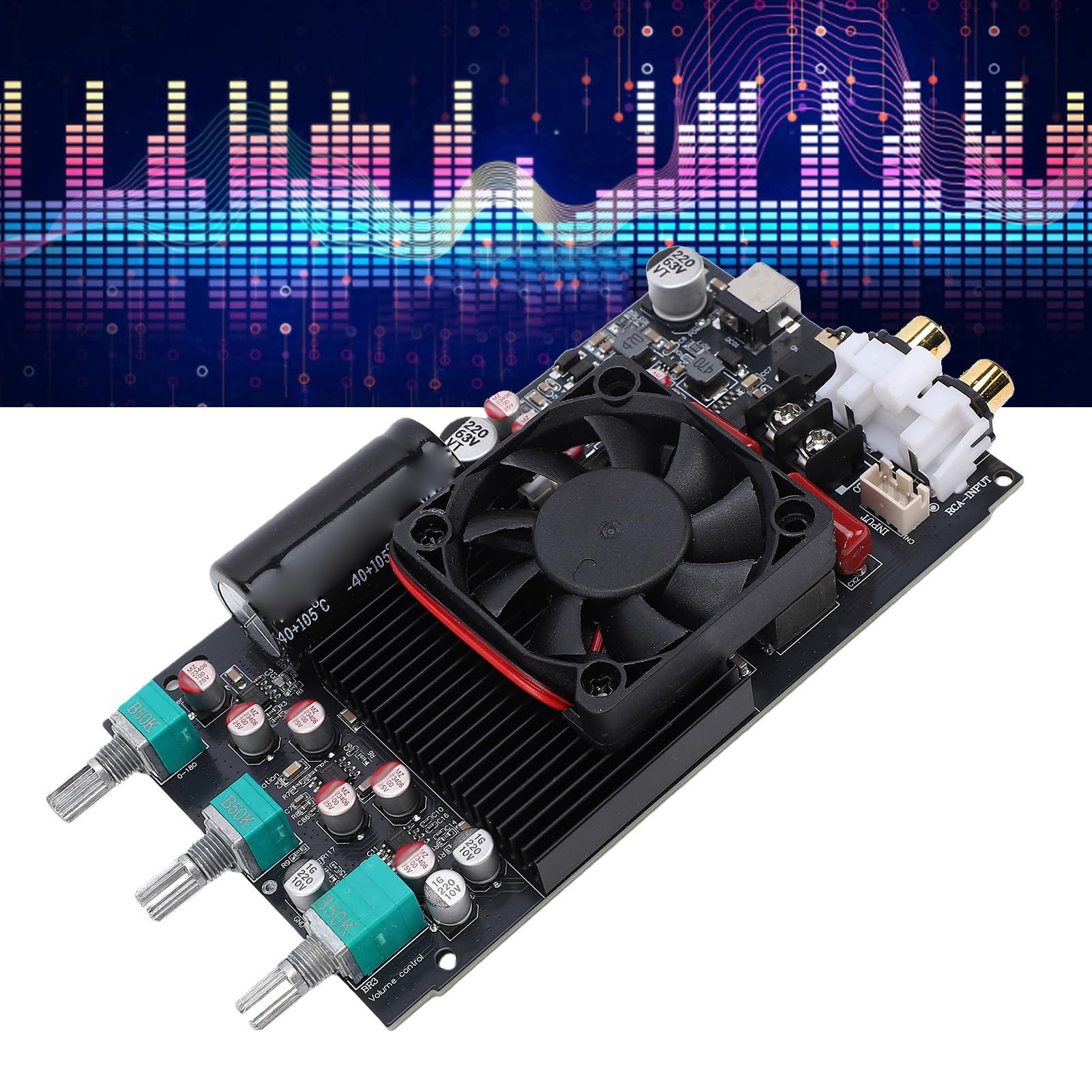 Sxhlseller Płyta Wzmacniacza Mocy, Monokanałowy Cyfrowy Wzmacniacz o Mocy 600 W ze zwrotnicą Riley i PurePath HD, do Domowego Systemu Dźwiękowego z Głośnikiem Niskotonowym