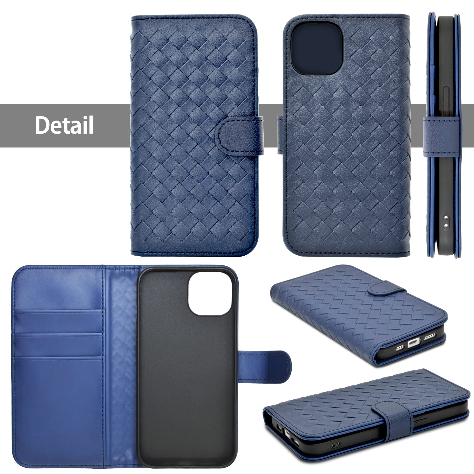 Amazon.co.jp: flora iPhone14 ケース 手帳型 編み込み 手帳型