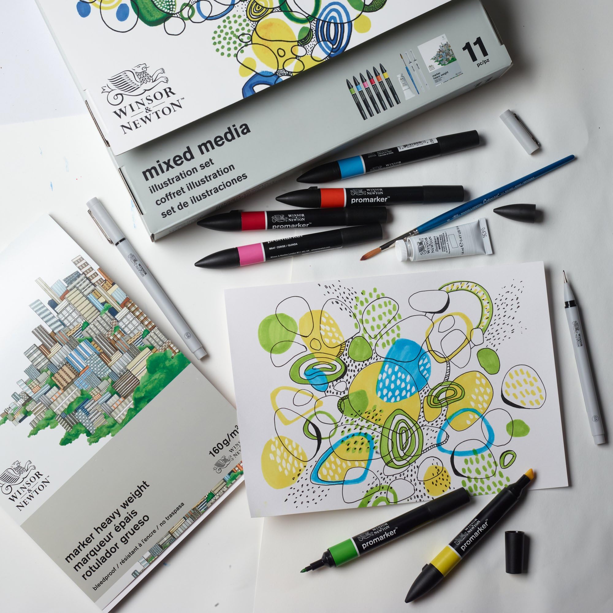 Winsor & Newton Set per tecnica mista Promarker -Ilustrazione