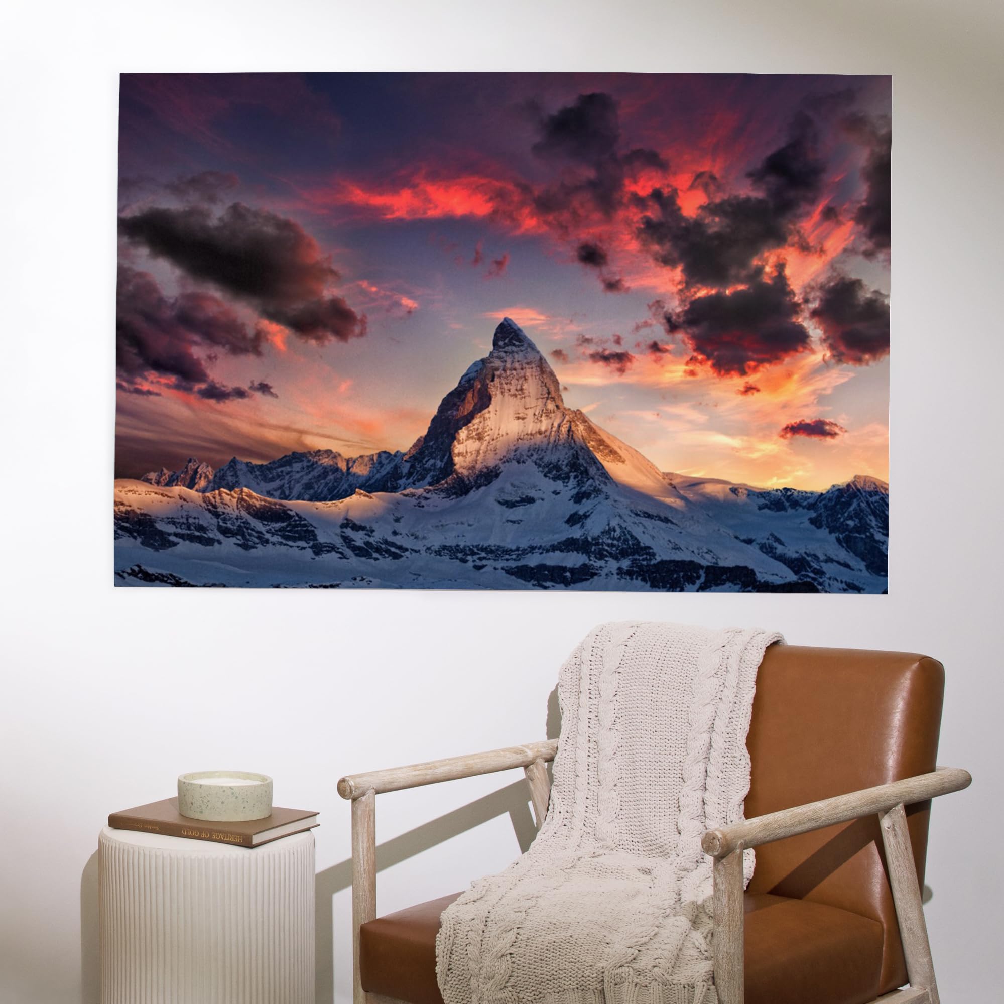Amazon.co.jp: The Alps、スイス – マッターホルンピークとサンセット