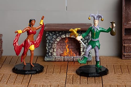 Miniatura 5 de Monster Townsfolk Mini Figuras de fantasía – 8 piezas pintadas a mano, personaje no jugador, miniaturas, NPC, tamaño hexagonal de 1 pulgada,