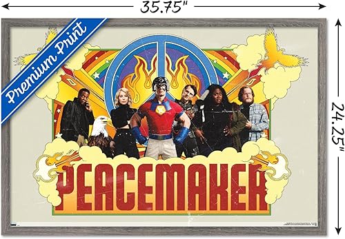 Miniatura 41 de Trends International DC Comics TV Peacemaker - Póster de pared grupal, 34 pulgadas de largo x 22.4 W, versión premium sin marco
