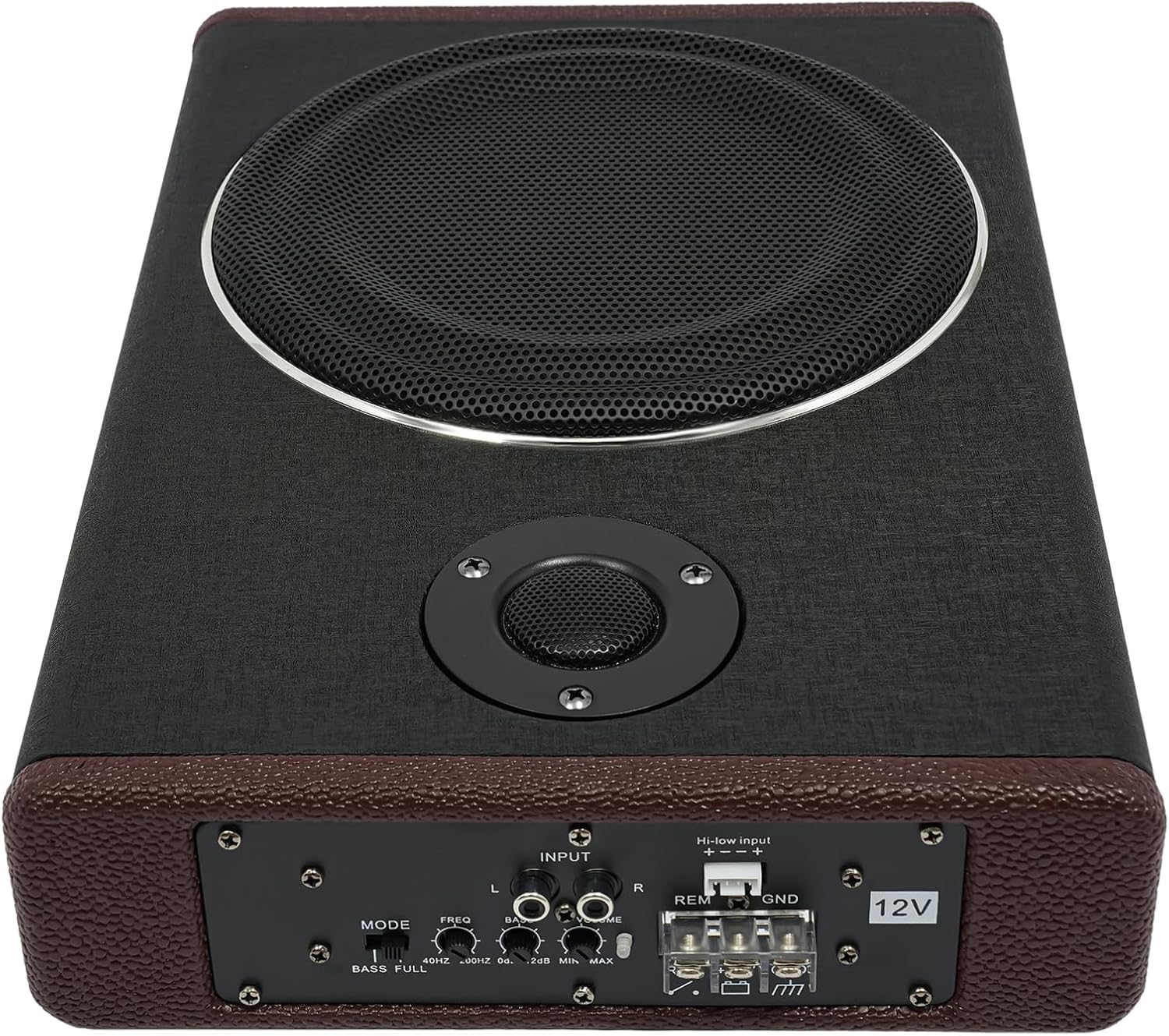 Kazafa Car Subwoofer Adjustable Bass Boost & Built-in Amplifier, 600W Universal Fit High-Power Audio System Car Audio with Remote Control for SUV/Truck