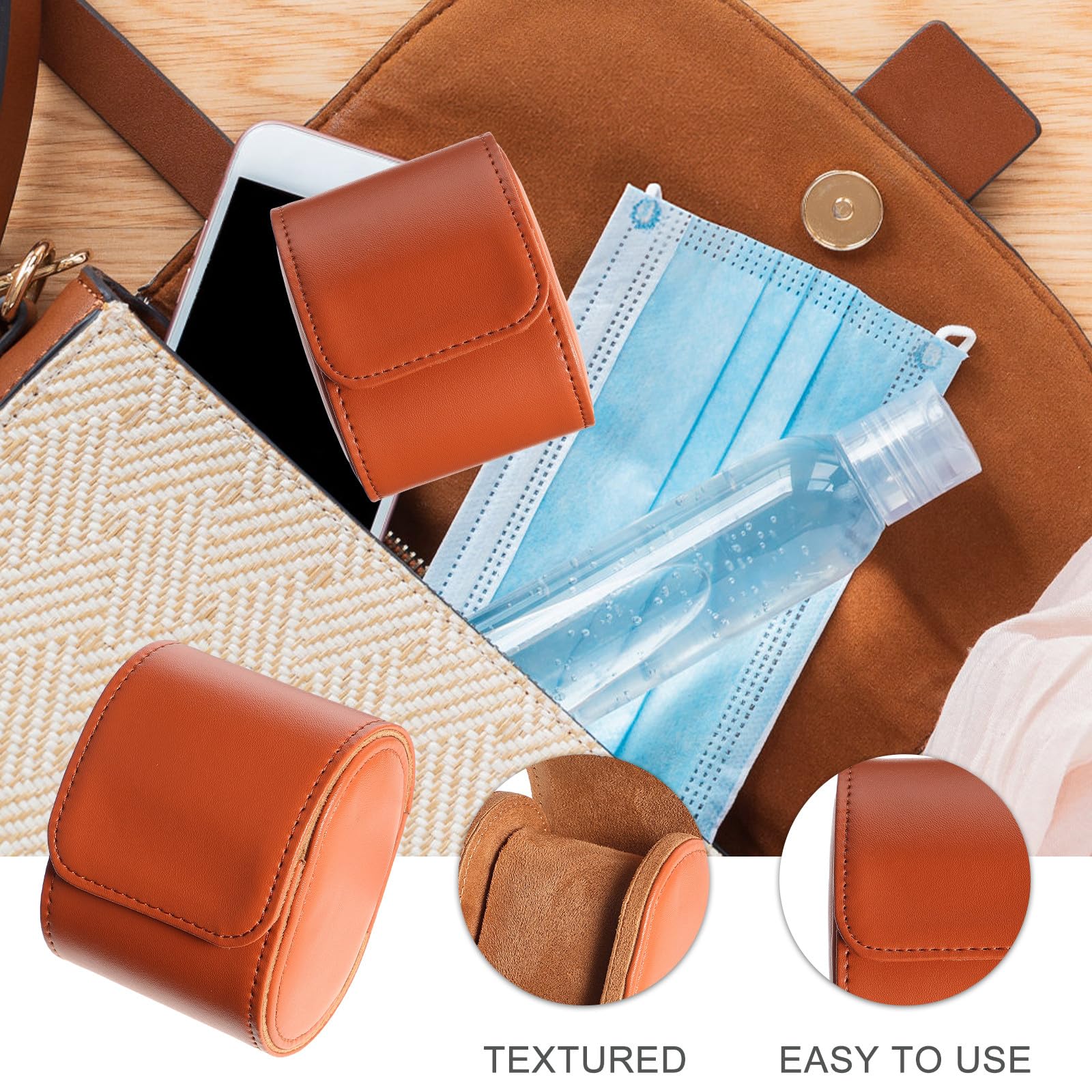 VILLCASE Estuche para Hombre Compras para Relojes y Viajes para Pu Ligero y Resistente que Protege contra Golpes y Rayaduras de Viaje Adecuado para Viajes y Compras al Aire Libre al Aire Libre