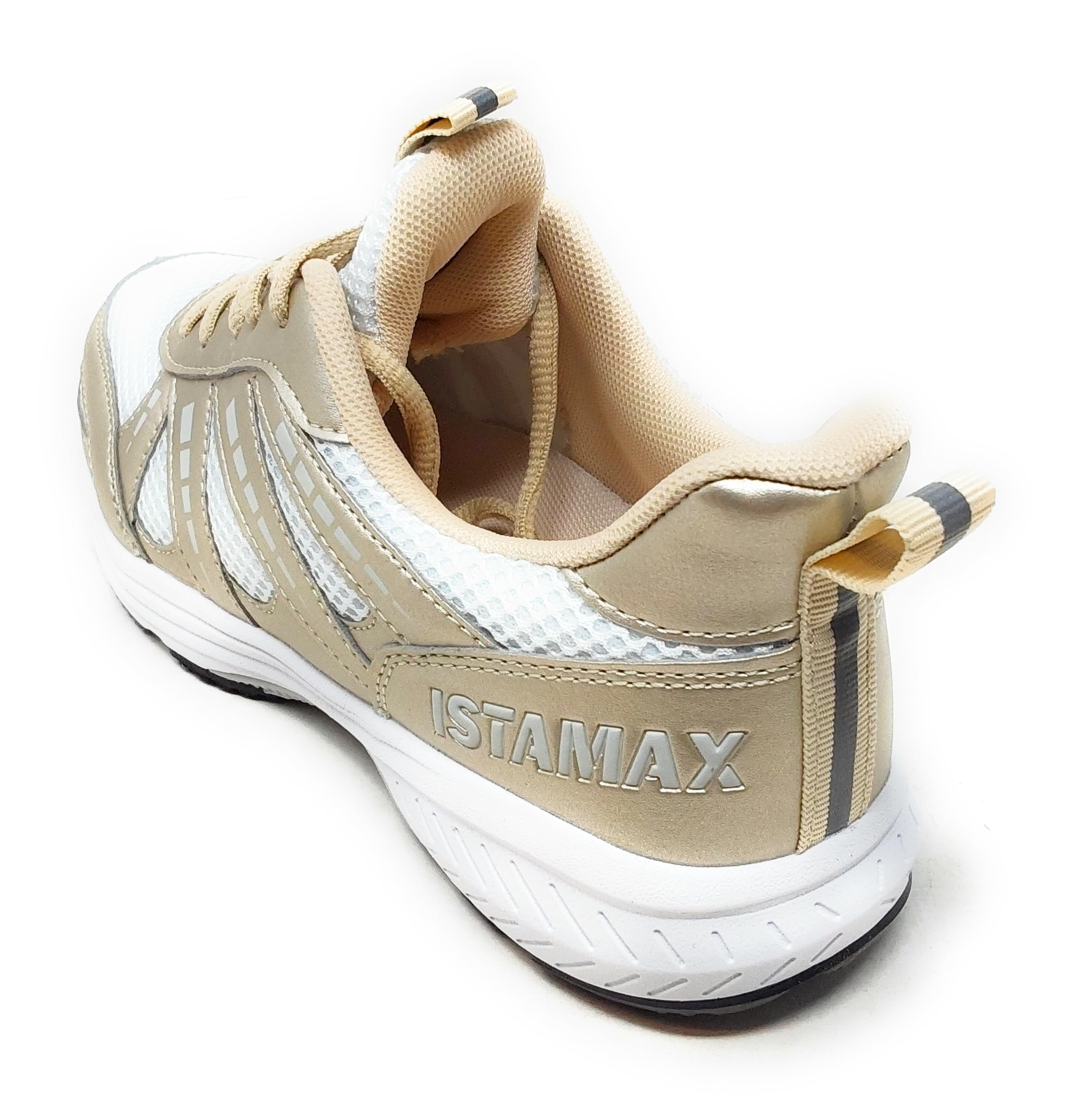 Scarpe Sportive Donna Antipronazione e Antitorsione,Bianco e Oro,Modello IMAA3913,Suola con Doppia Densità