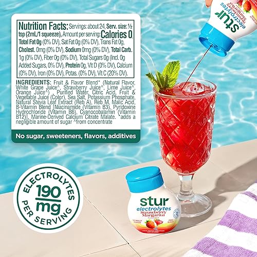 Vista 52 de Stur Potenciador líquido de agua, cereza negra, endulzado naturalmente, alto en vitamina C y antioxidantes, sin azúcar, cero calorías, keto, vegano