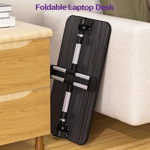 Miniatura 7 de Nearpow - Mesa de cama para laptop soporte de cama ajustable para laptop mesa de pie portátil con patas plegables mesa plegable para tableta de