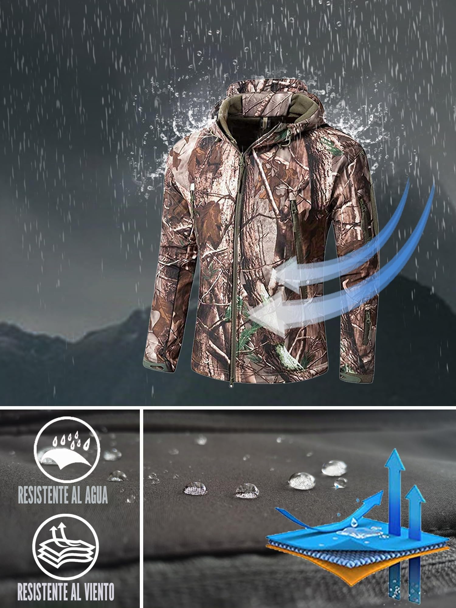 Chaqueta táctica con capucha para hombre, chaqueta, Manga Larga, Hombre