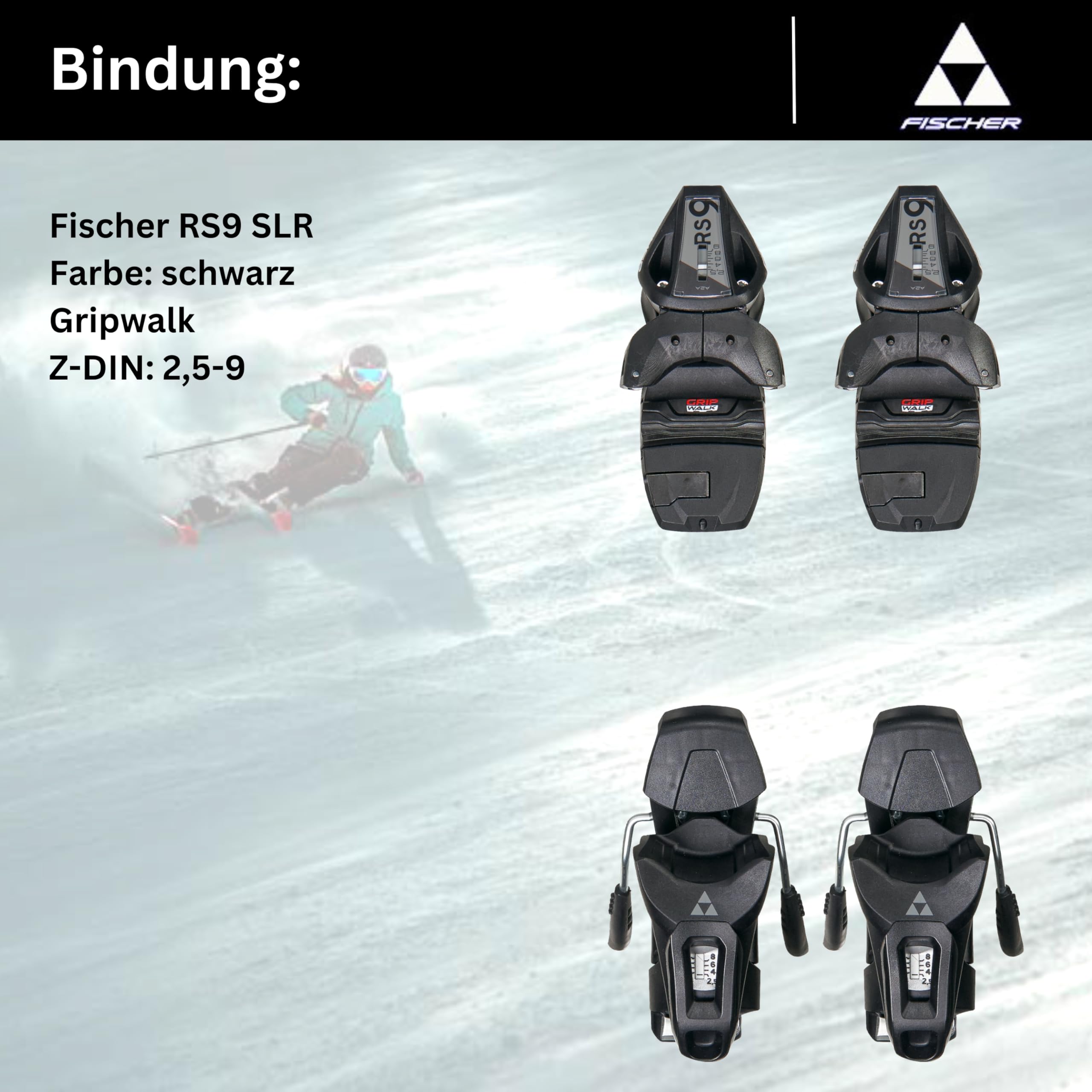 Ski Alpinski Carvingski On-Piste-Rocker - Fischer RC Trend SLR - inkl. Bindung RS9 SLR Z2,5-9 - All Mountain Ski - geeignet für Einsteiger bis Fortgeschrittene