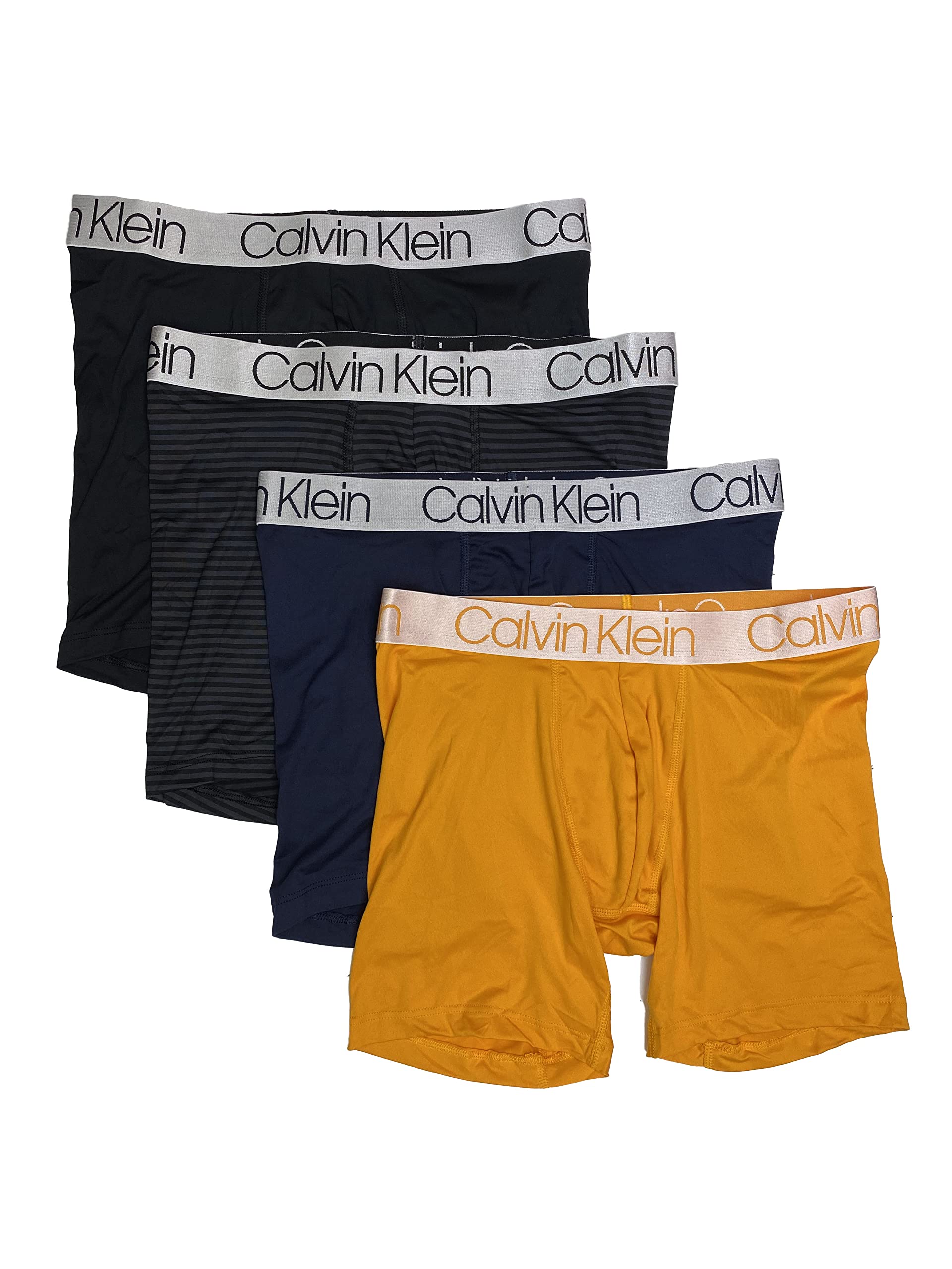 Calvin Klein Men s Microfiber Boxer Briefs 4 Pack Orange NP2431-820 B O Medium