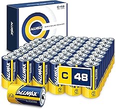 Allmax C Maximum Power Alkaline Batteries (48 Count) – Ultra Long-Lasting, Leakproof Design, 7-Year Shelf Life, Maximum Performance (1.5V)