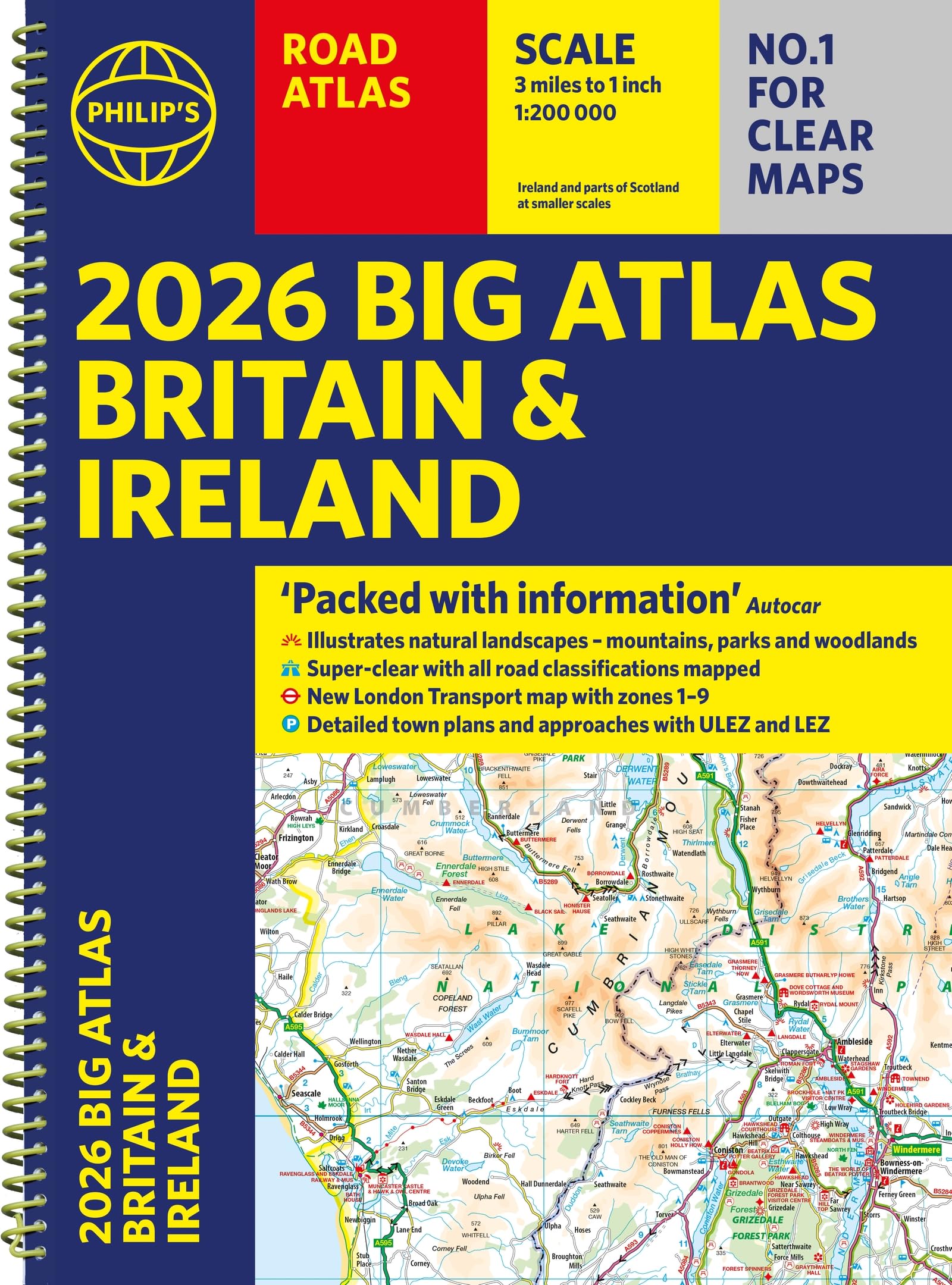 2026 Philip's Big Road Atlas of Britain & Ireland by  Philip'... - 9781849077156