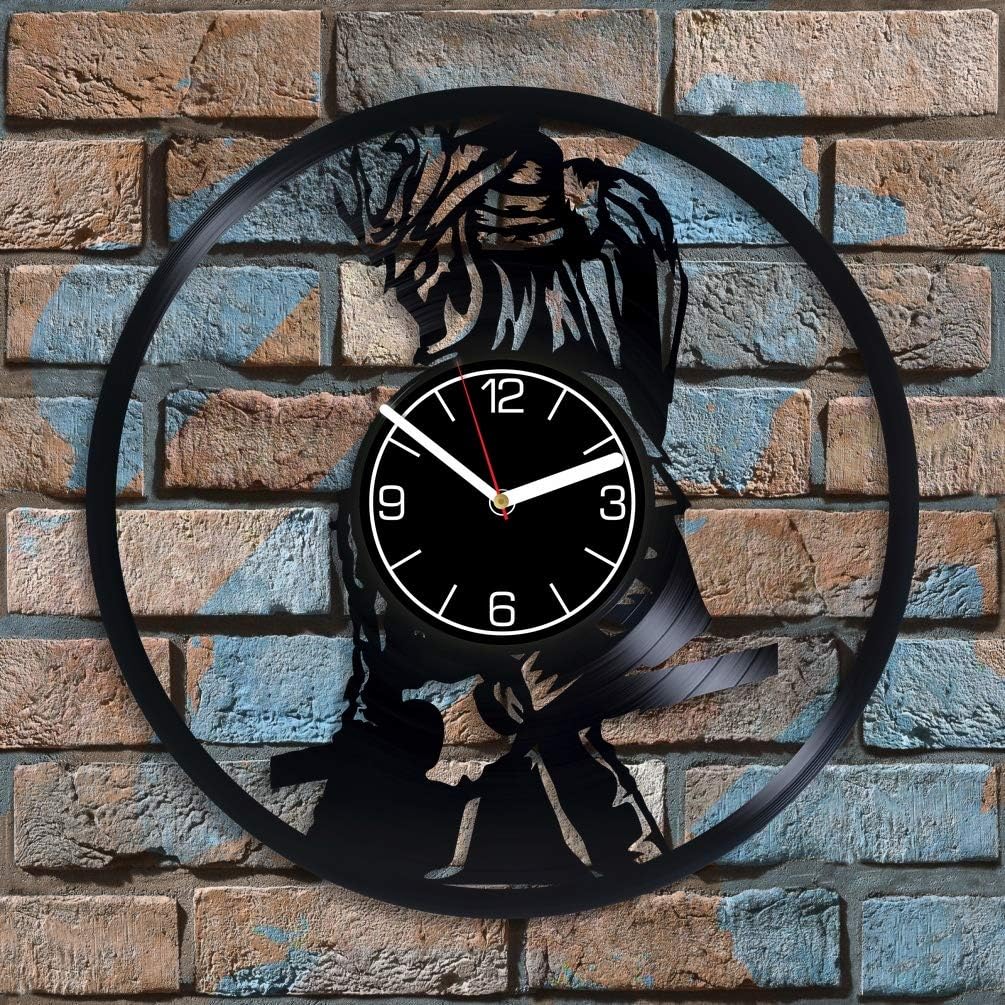 Japanese Samurai Vinyl Record Wall Clock Military Vinyl Clock Gift for Men Samurai Wall Clock Exclusive Military Home Decor Samurai Gift Military Clock Samurai Wall Art 12 inch Wall Clock
