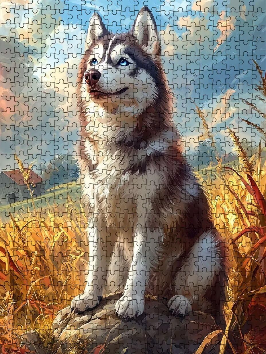 Puzzle 3000 Teile, Reisfeld Hund Puzzle Erwachsene 3000, Klassische Puzzles, Geschicklichkeitsspiel, Puzzlespiele für Die Ganze Familie, Mit Verpackung, Dekoration Puzzles Geschenke BXHZW3-201