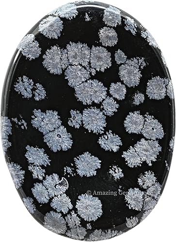 Miniatura 3 de Piedras de preocupación de cristal de obsidiana de copo de nieve para la ansiedad, piedra de preocupación del pulgar para meditación del estrés,