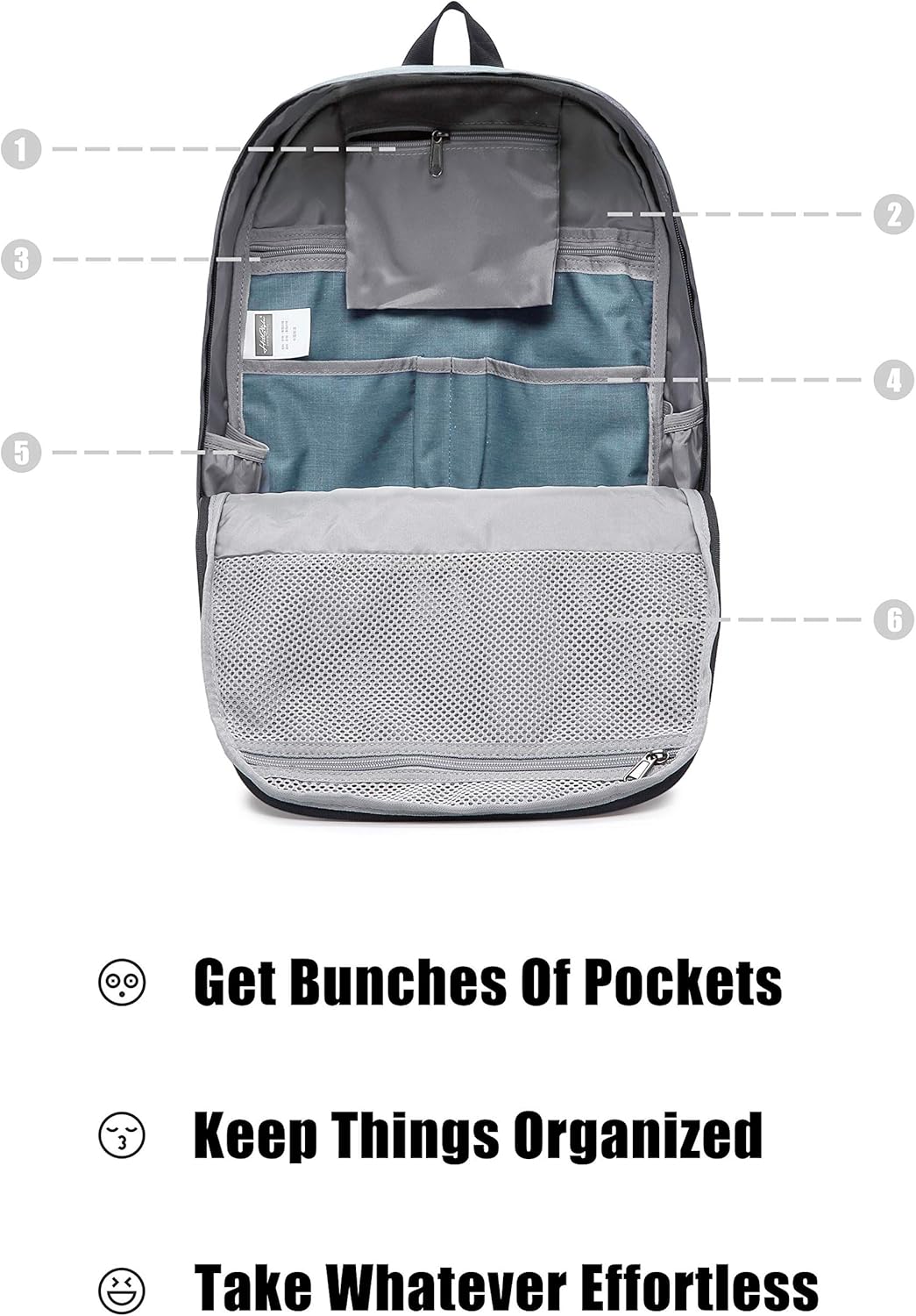 Bookbag دبیرستان کوله پشتی کالج 936Plus ، 18x12x6in