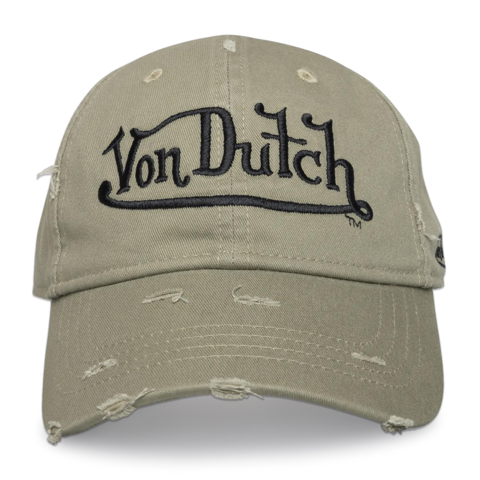 Von Dutch Unisex Stone Cycle Dad Cap, Vintage-Style, Distressed-Look, Baseball Cap For Men And Women, Mens Caps With Adjustable Buckle Strap Closure, Men's Hats & Caps, Accessories, Gifts, One Size
