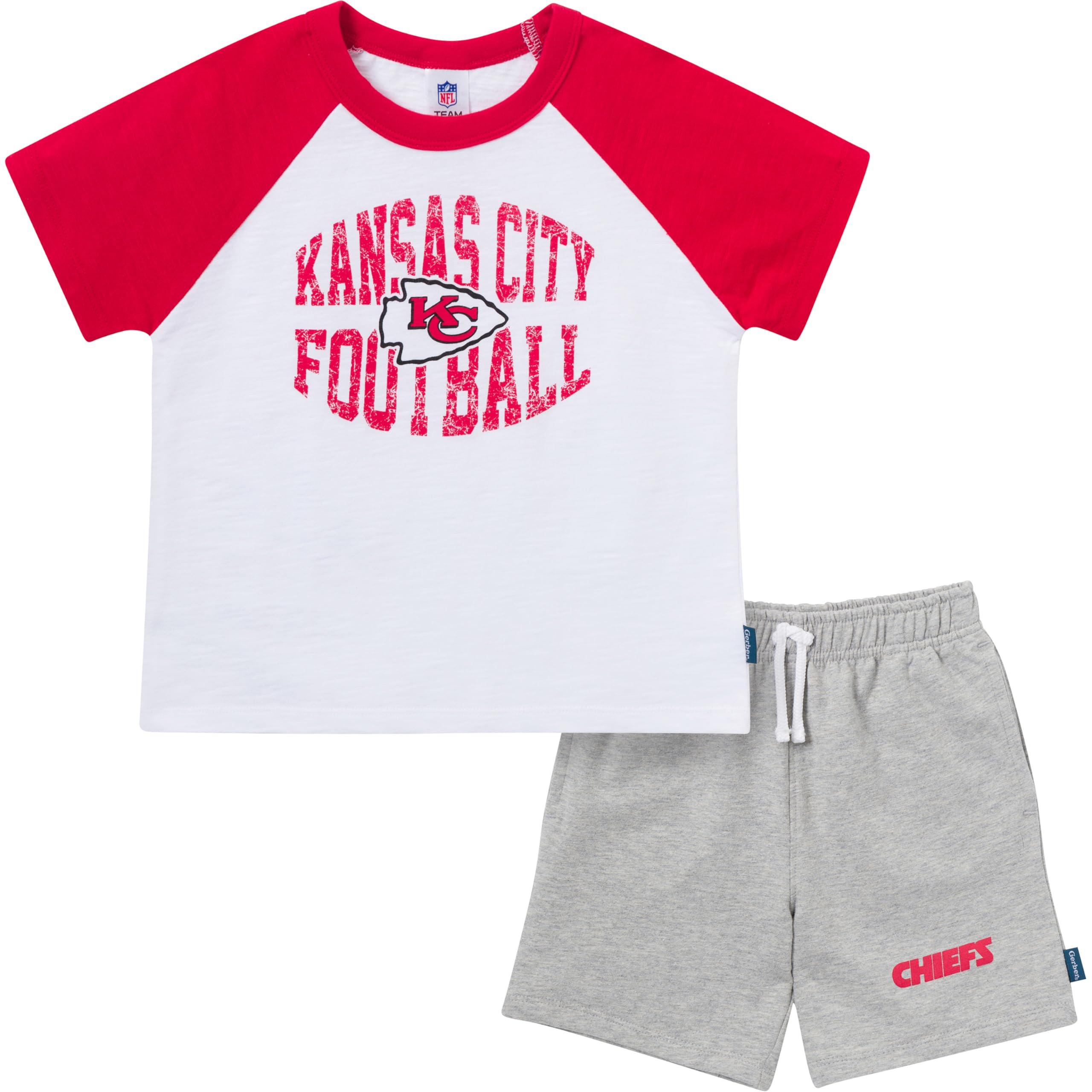 Gerber NFL unisex-baby Nfl Team T-shirt and Shorts Set