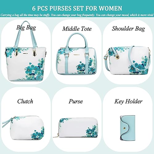 Miniatura 8 de 2E-youth Designer Purses and Handbags for Women Satchel Shoulder Bag Tote Top Handle Bag