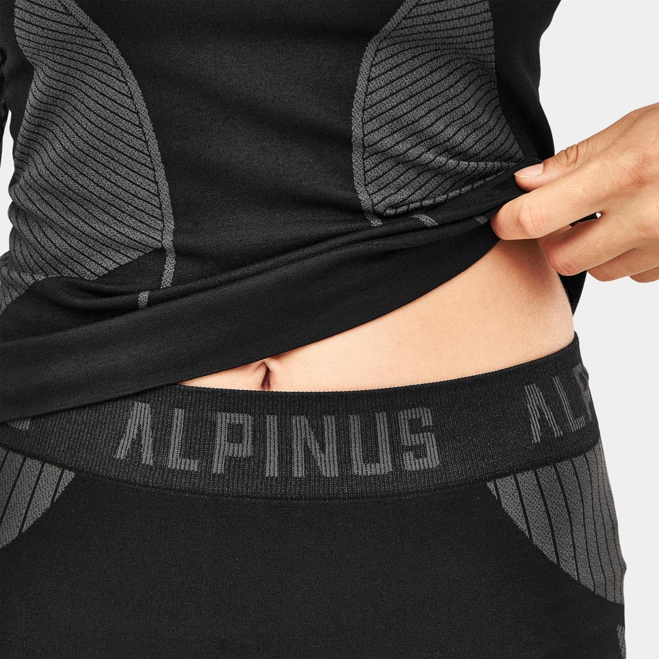 Alpinus Bielizna termoaktywna damska Active Base Layer Set czarno-szara GT43253