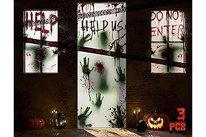 3-Piece Halloween Window and Door Decoration Set