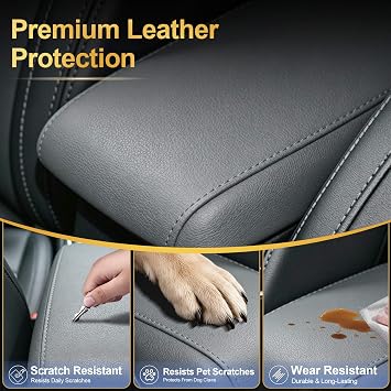 AOMSAZTO Center Console Covers for 2013-2018 Subaru Forester Armrest Gray