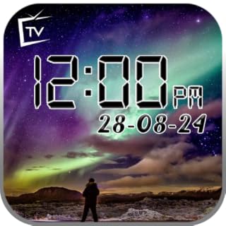 Northern Lights in ICELAND: Magical AURORA Borealis Analog And Digital Clock Screensaver For Tablets & Fire TV - NO ADS