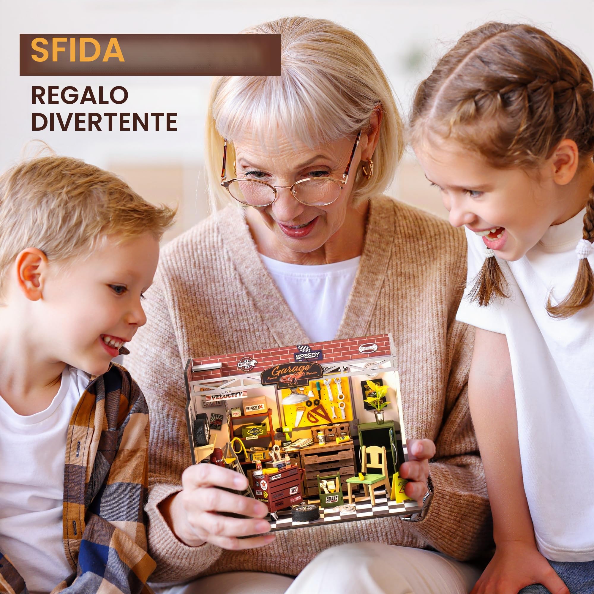 ROBOTIME ROBOTIME Kit fai da te in miniatura, casa delle bambole in legno, kit di costruzione con LED per adulti e bambini, regalo di compleanno per vacanze