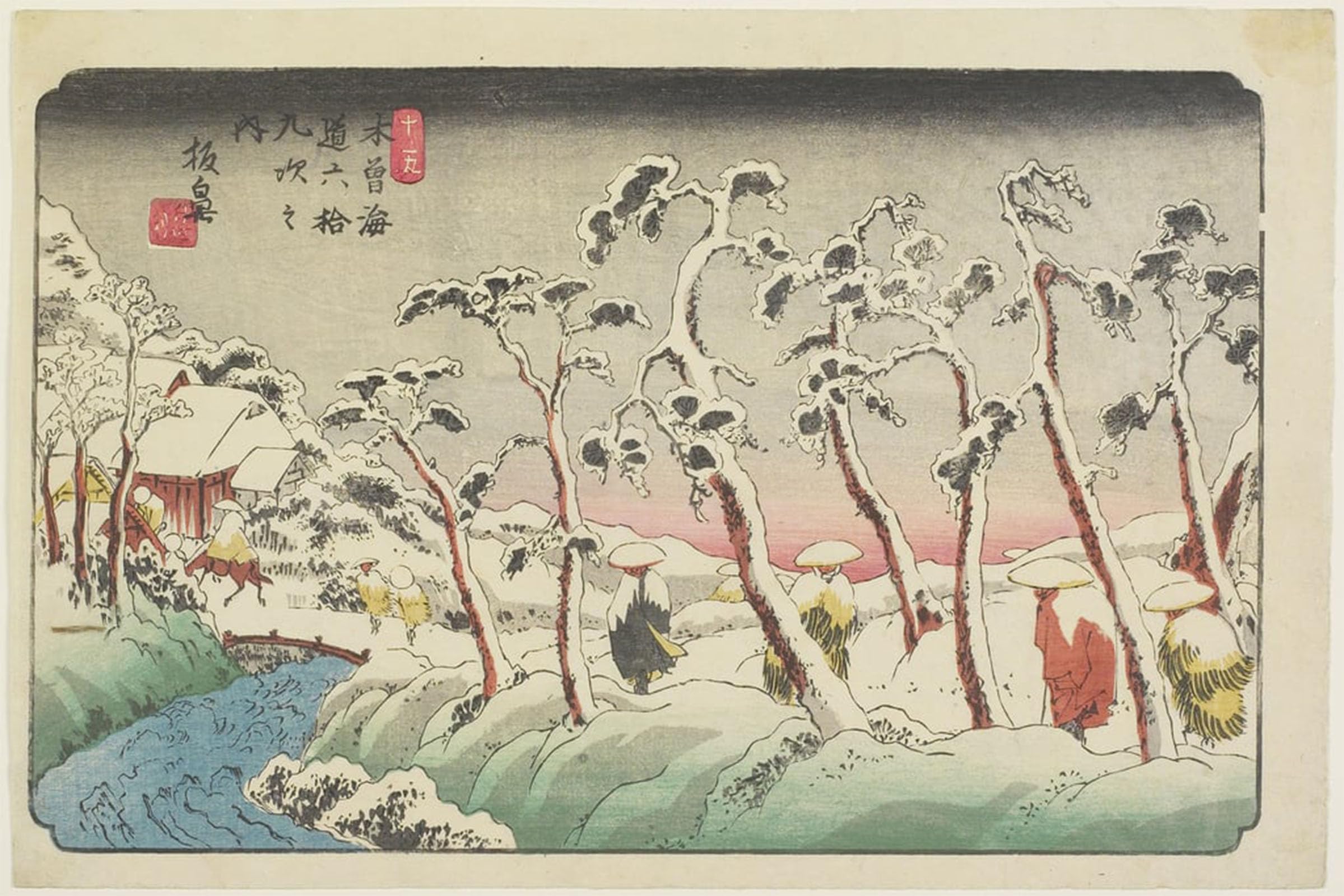 ARTXLXXBN Famous Art Print Poster Vintage Wall Art Itahana by Keisai Eisen Canvas Art Poster for Home Decor 60x90cm