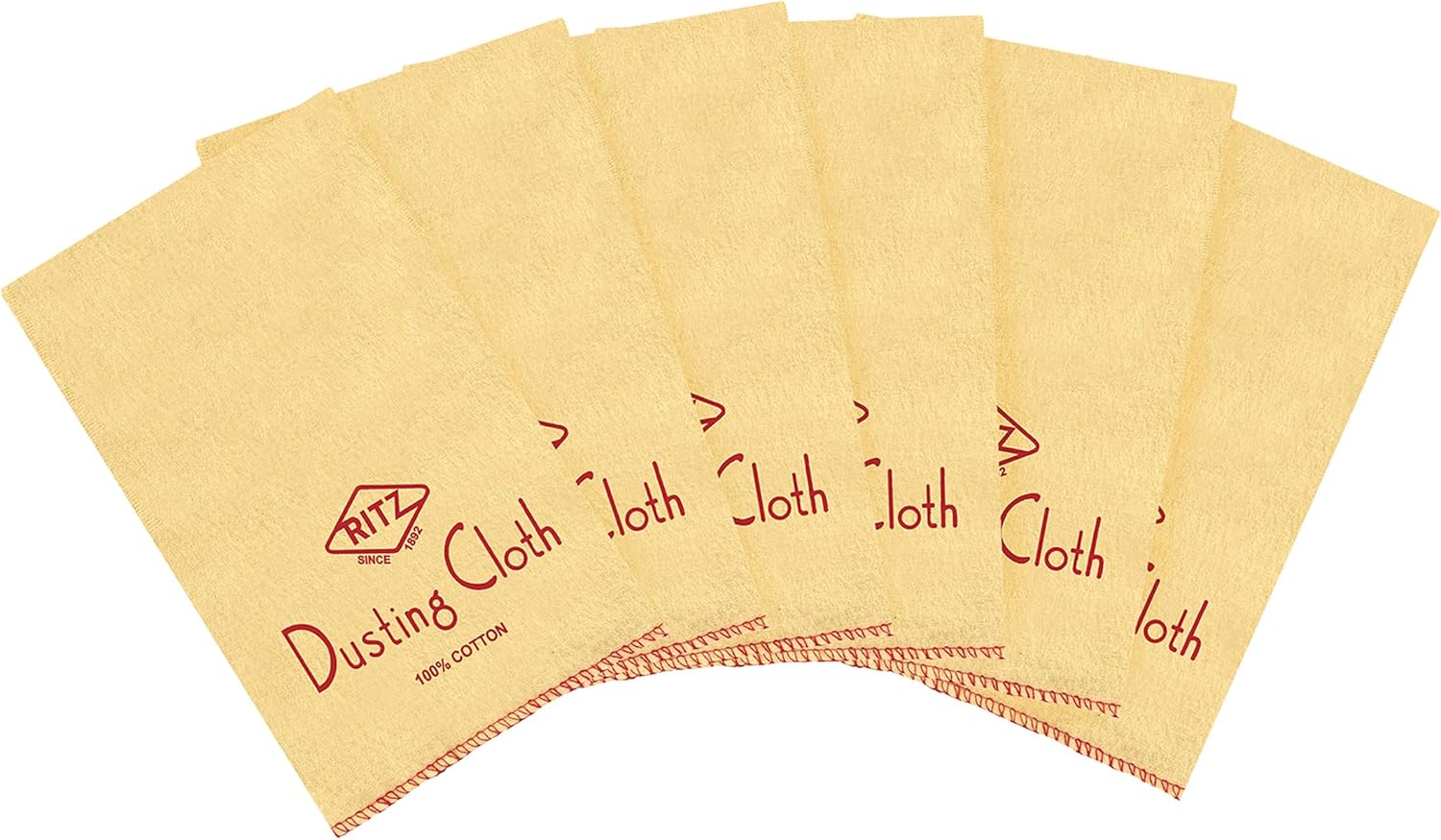Ritz Duvateen Flannel Dusting Cloth, 6-Pack, Yellow