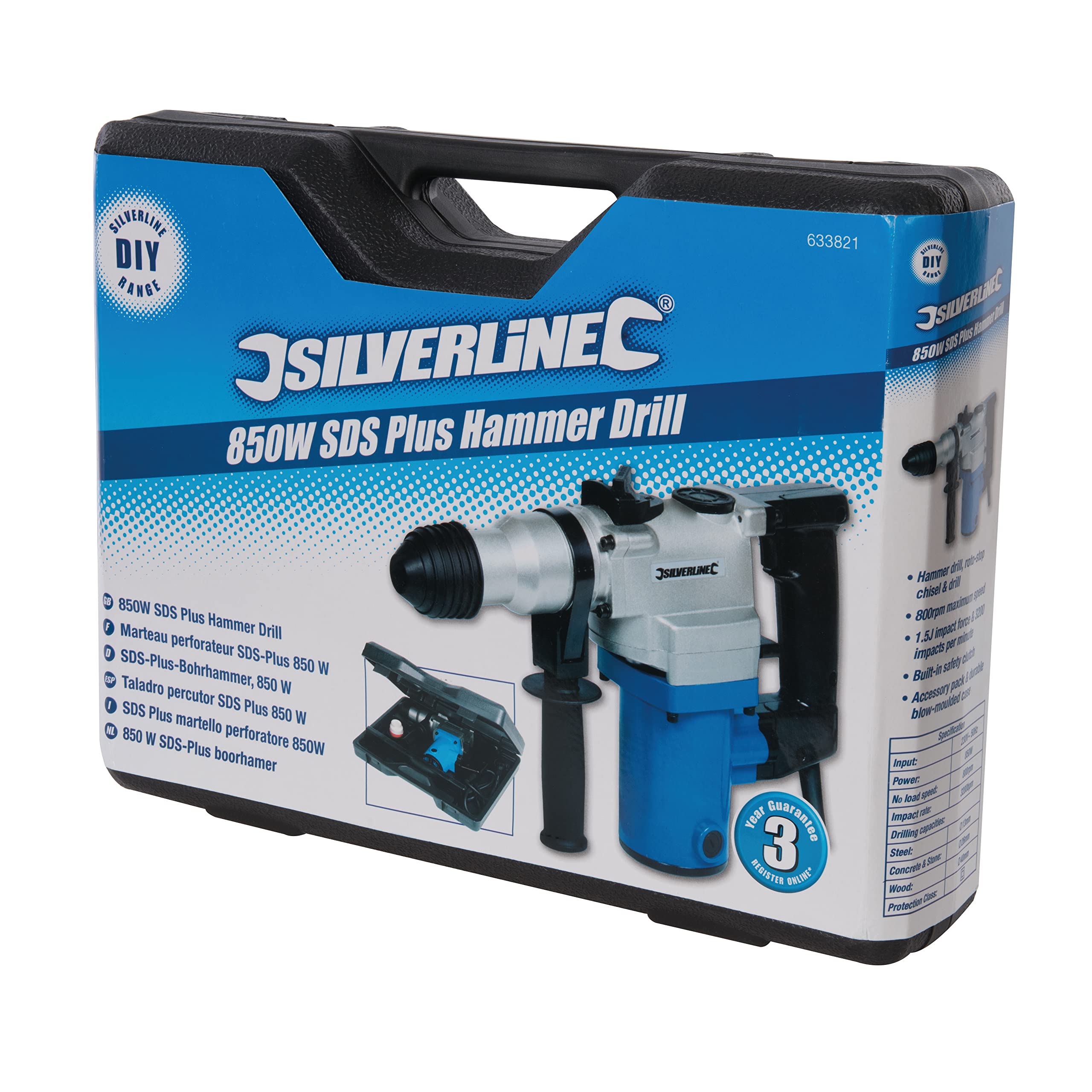 Silverline Wiertarka udarowa DIY 850 W SDS Plus (633821)