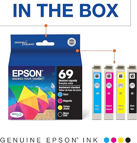 Miniatura 3 de Epson T069120-BCS DURABrite Ultra Negro y Color Combo Cartucho de Capacidad Estándar Cartucho de Tinta y Cartucho de Tinta Original Modelo T069220