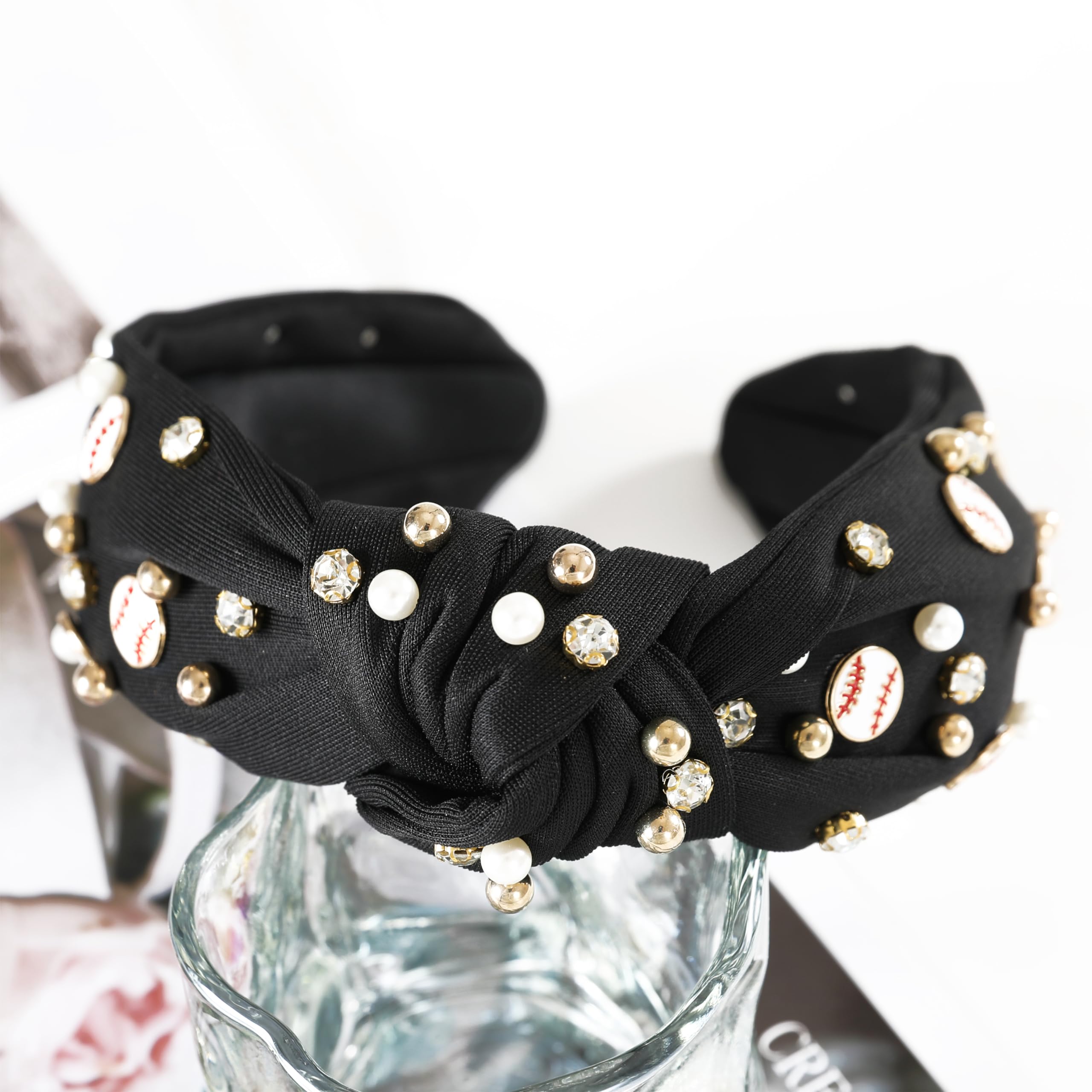 Amazon.com : Gmmidea Baseball Headbands for Women Pearl  display picture 1
