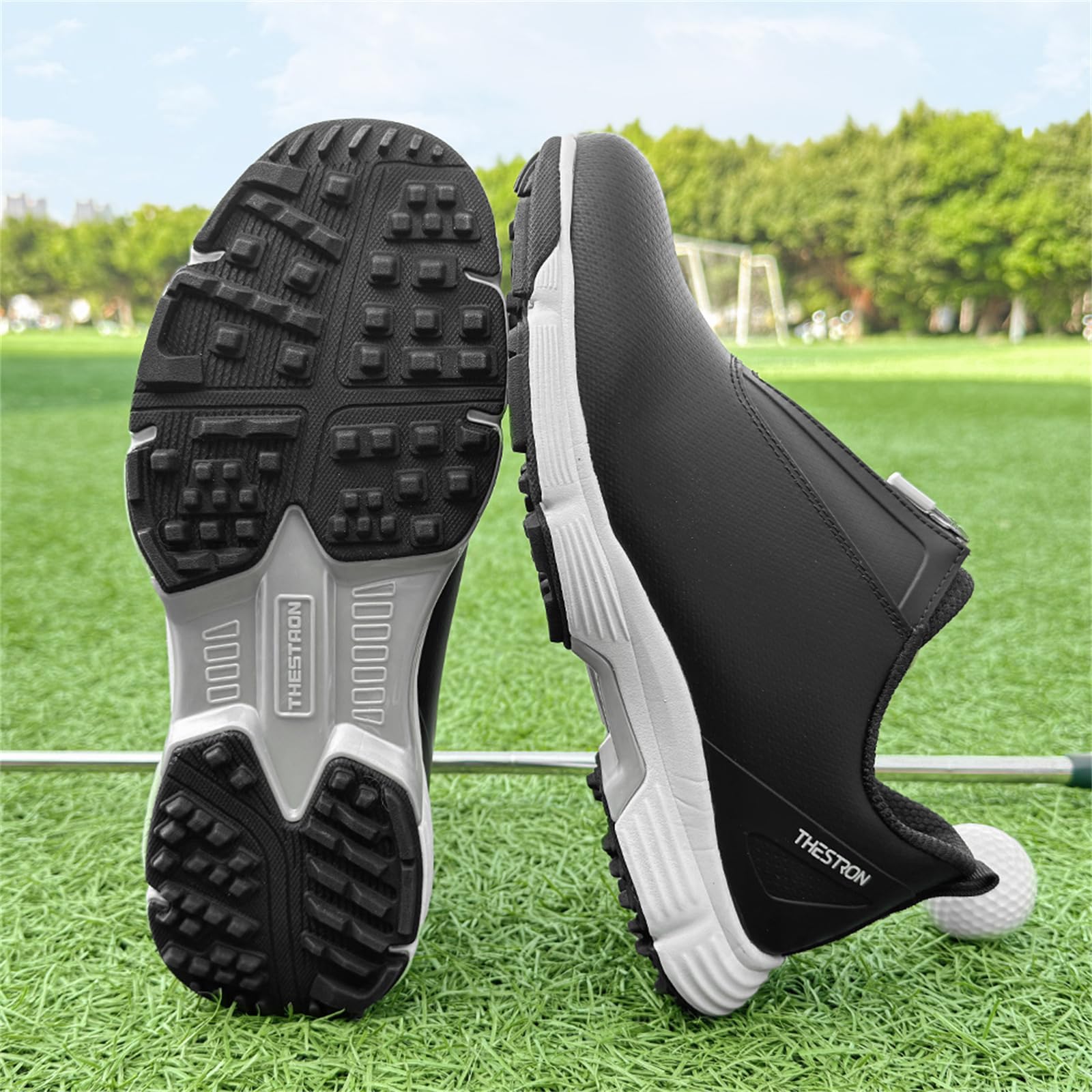 Scarpe da Golf da Donna Senza Tacchetti Scarpe da Passeggio Impermeabili E Antiscivolo con Cerniera Slip-On