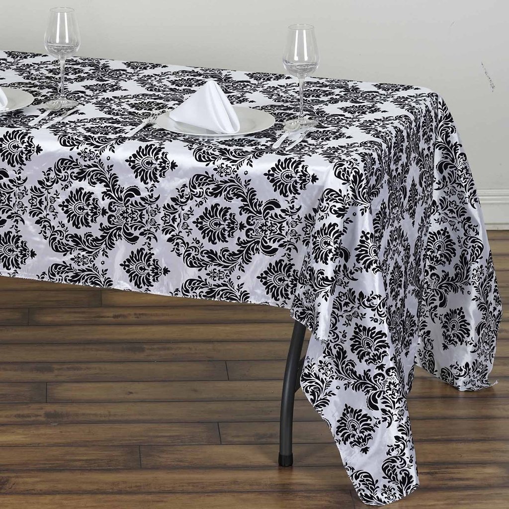 Amazon｜Laリネン& # 8482 ; 60 x 126-inchダマスクフロック加工タフタ