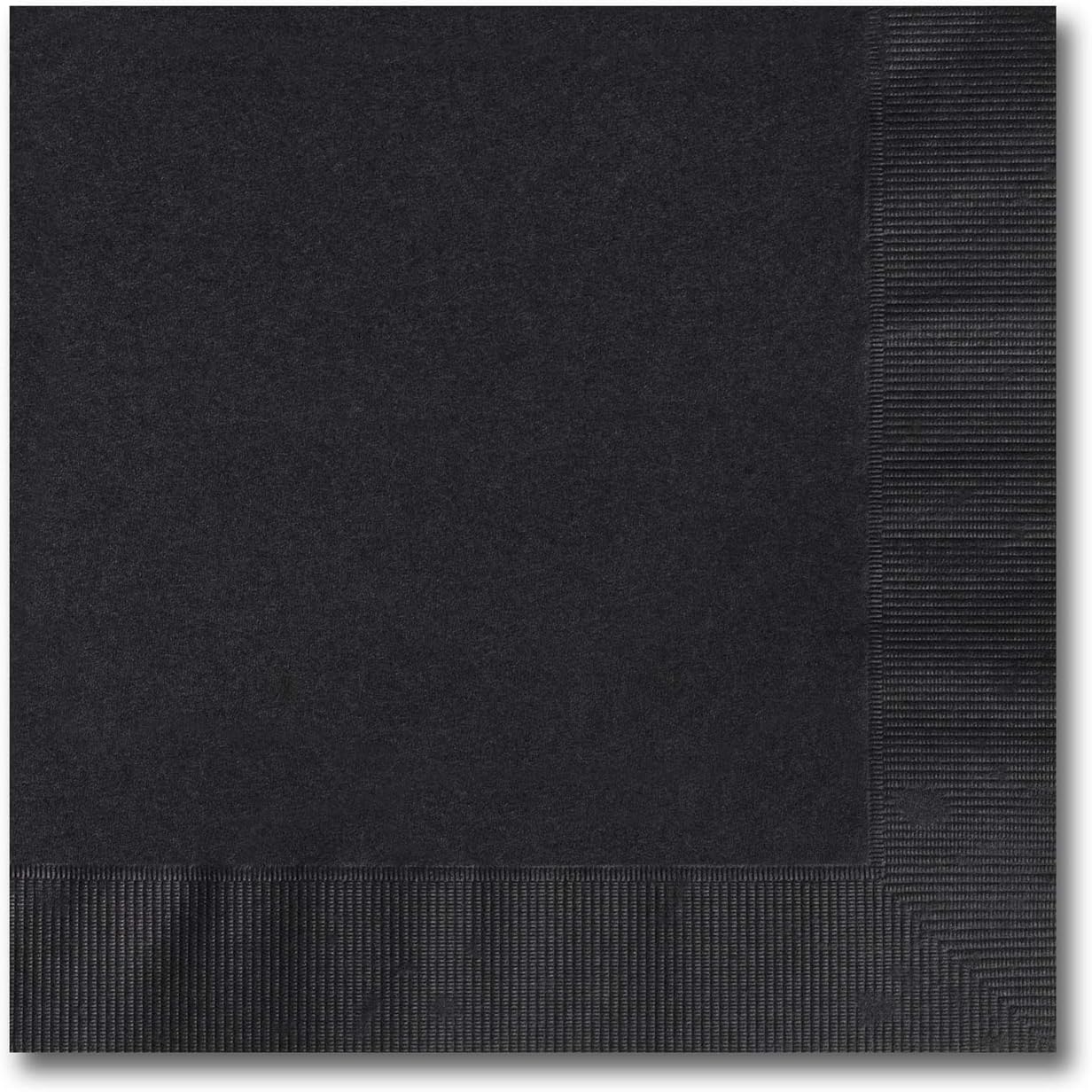 Black Beverage Napkins / 100 Count Cocktail Party Napkins / 4 3/4" x 4 3/4" Square Blank Event Napkin/Graduation Birthday Retirement Dessert Drink 3 Ply Napkin Set