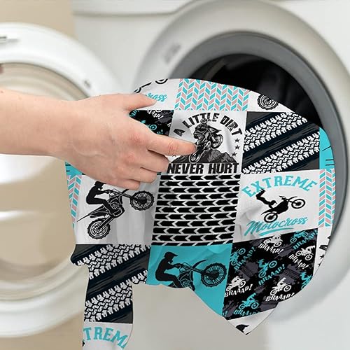 Miniatura 6 de ZHONGKUI Manta de motocross, regalo para motociclistas, manta de franela de deportes extremos para niños y adolescentes, manta mullida de