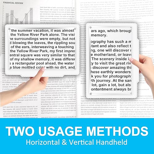 Miniatura 8 de Lupa de 5 manos libres para leer, lupa flexible de cuello de cisne de página completa, lupa de lectura grande para reparación de desgaste de cuello,