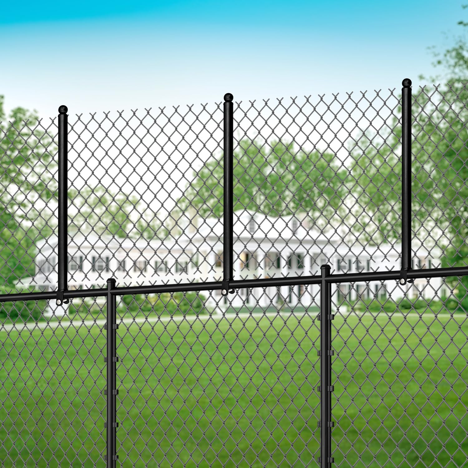 Snapklik.com : 9 Pack Chain Link Fence Extension, 25.2 Fence Extension ...