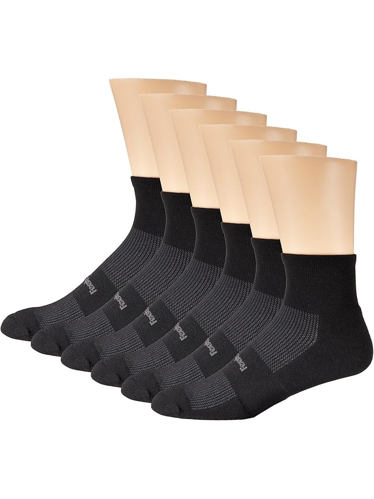 Black Feetures High Performance Light Cushion Quarter 6-Pair Pack