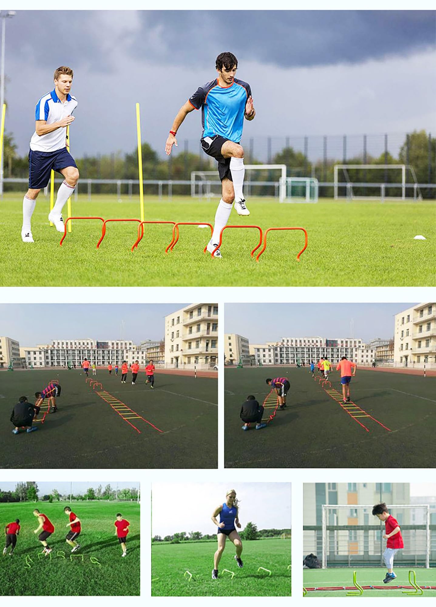 Agility-Trainingshürden, 5er-Set, gut sichtbare Geschwindigkeitsausdauer-Übungsausrüstung for den Innen- und Außenbereich for Leichtathletik, Zäune for die Kondition von Sportmannschaften und das Trai