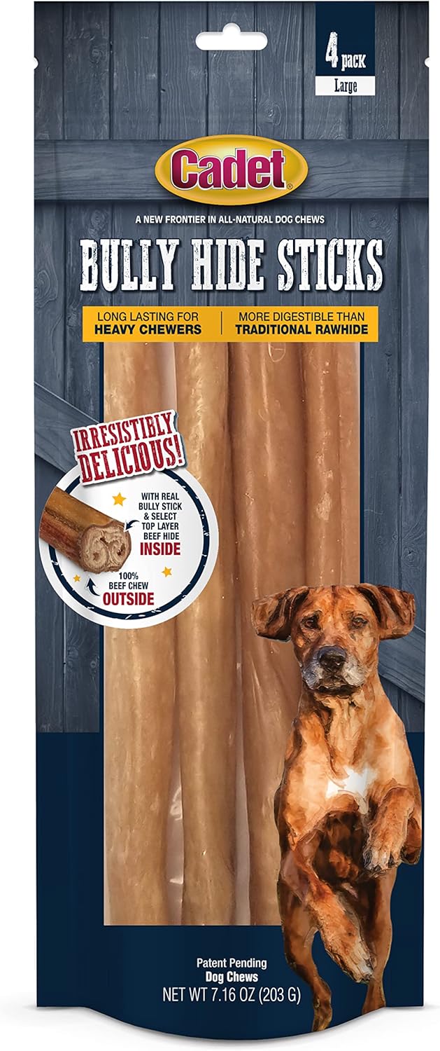 Cadet Bully Hide Sticks AllNatural Dog Chews Bully Hide