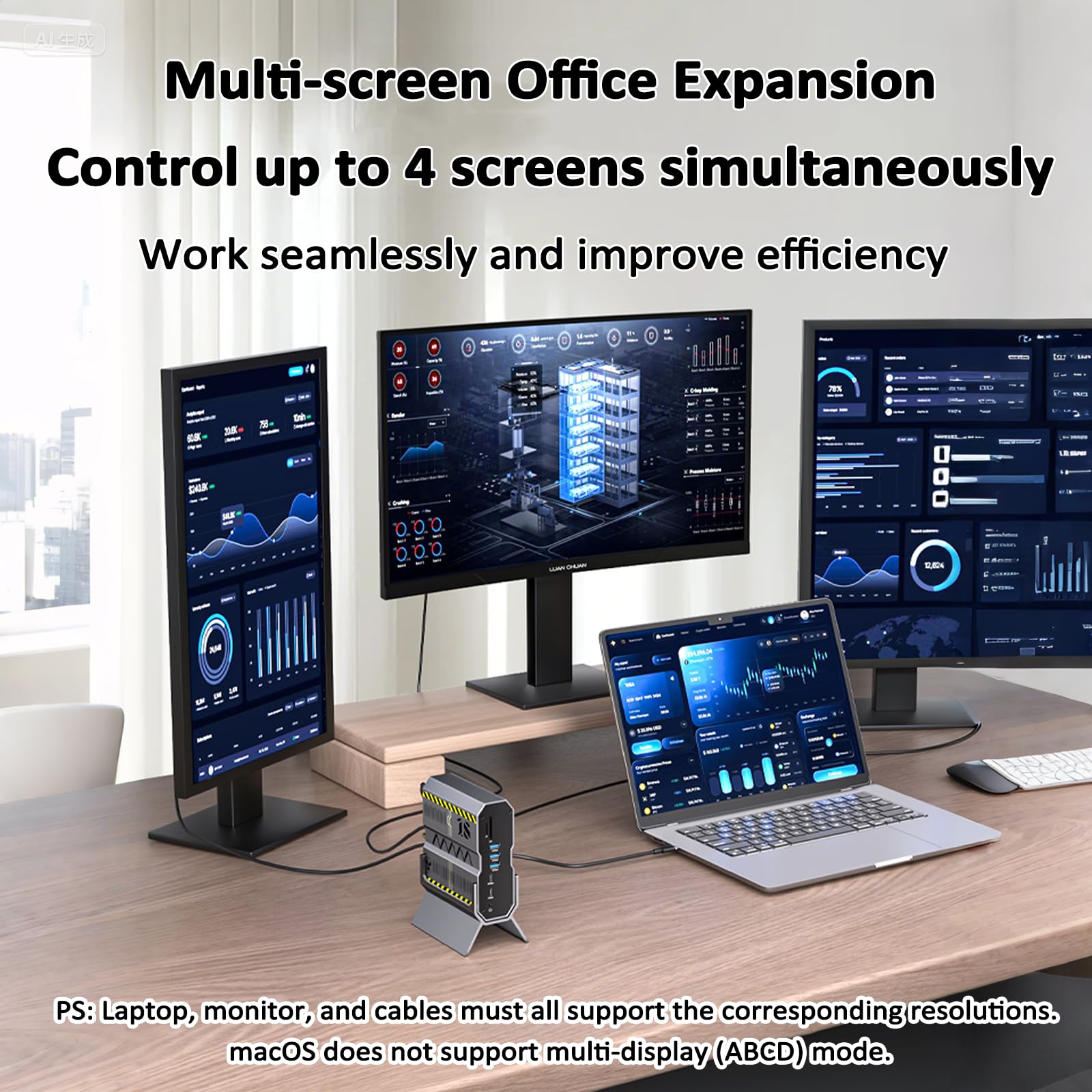 Switch USB Desktop, Docking Station USB 15 in 1, Doppio HDMI+DP, Risoluzione HD 8K a 60 Hz, modalità Multi-Display, Porta Ethernet 2.5G, Accesso Plug-And-Play, Regalo Perfetto per Il Fidanzato