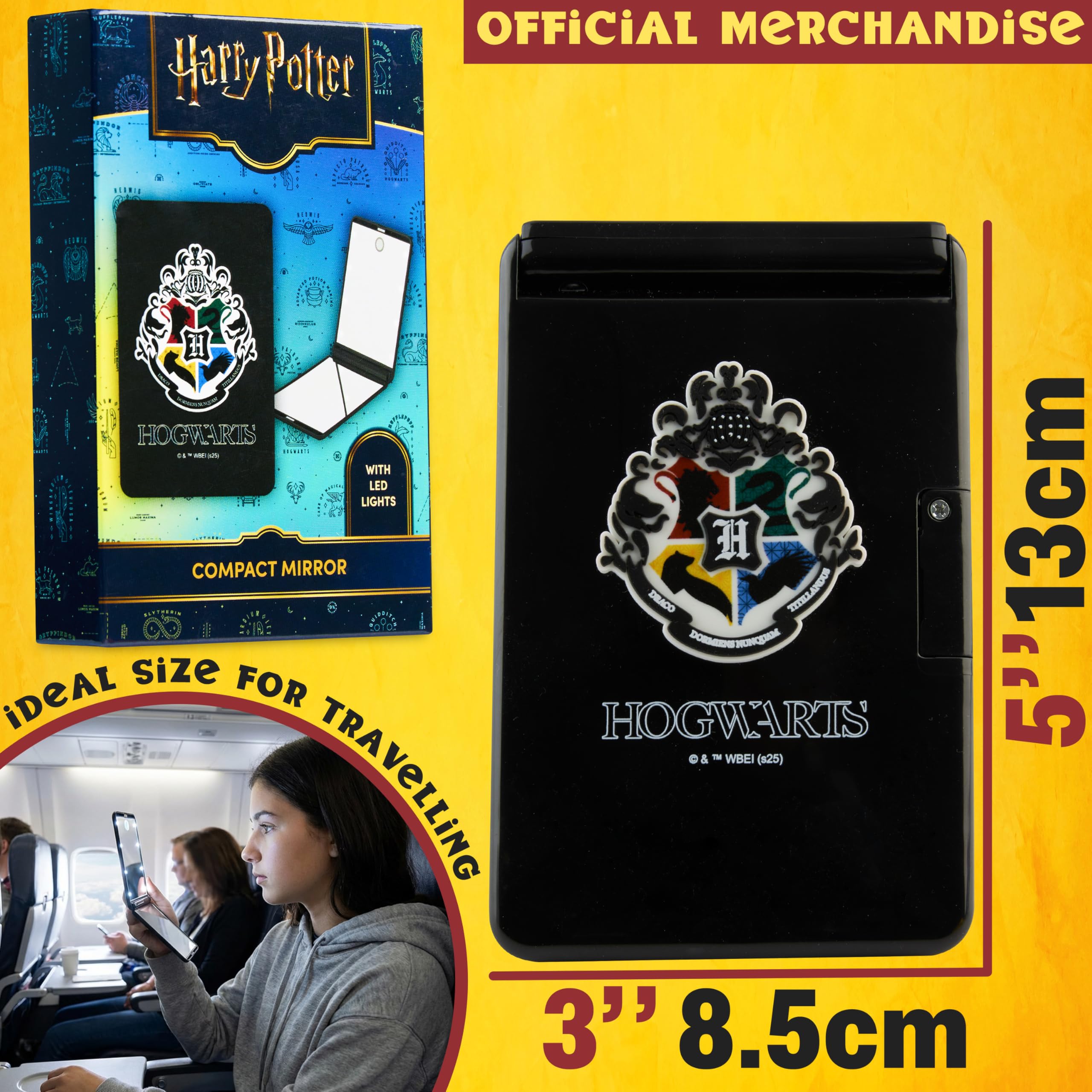 Get Trend Harry Potter lusterko do makijażu ze światłem (czarne)