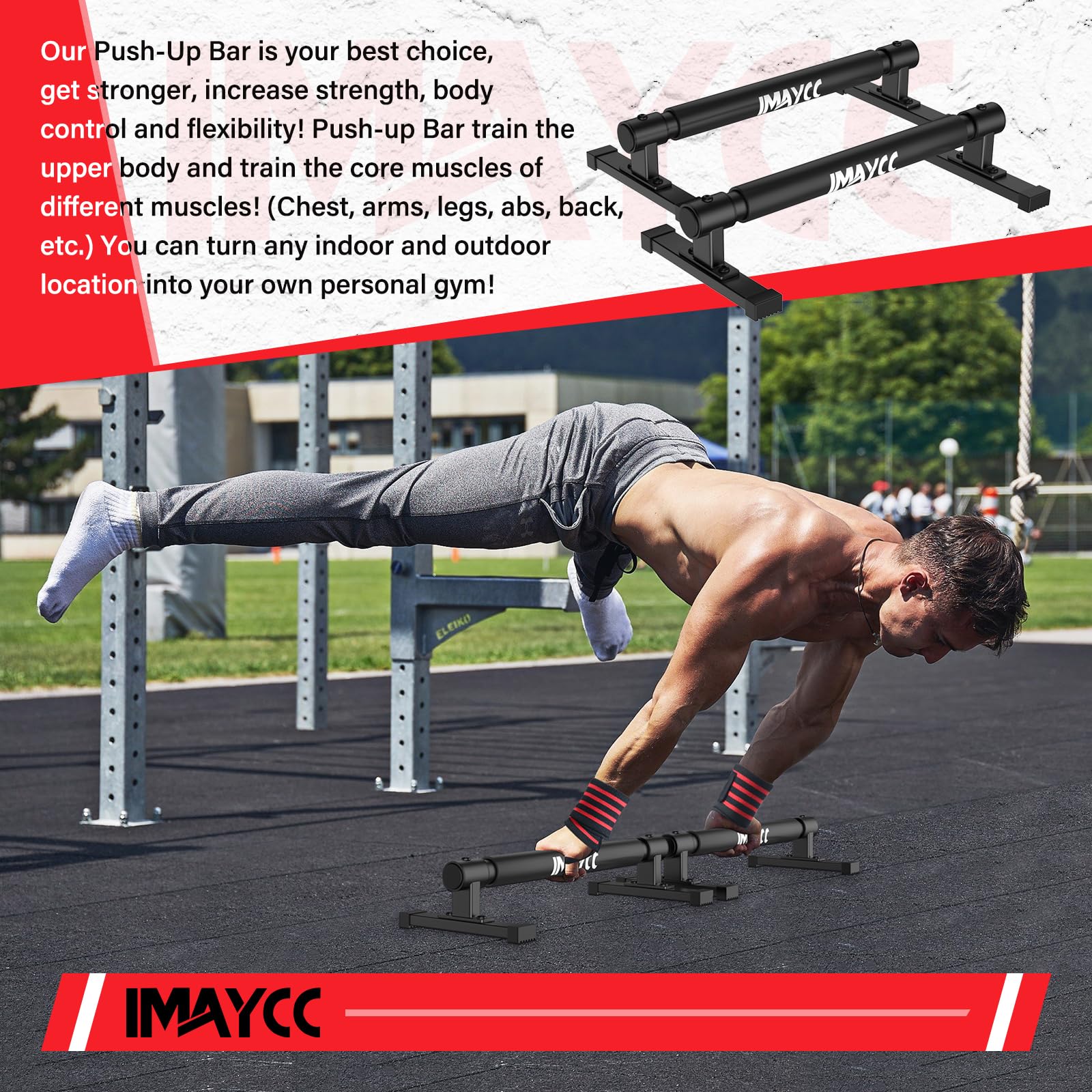 Poignées Pompes Musculation Poignées De Pompes En Forme De H - Ergonomiques, Antidérapantes, Pliables - Pour Musculation à Domicile Ou Salle Support Pompes Antidérapant Portable