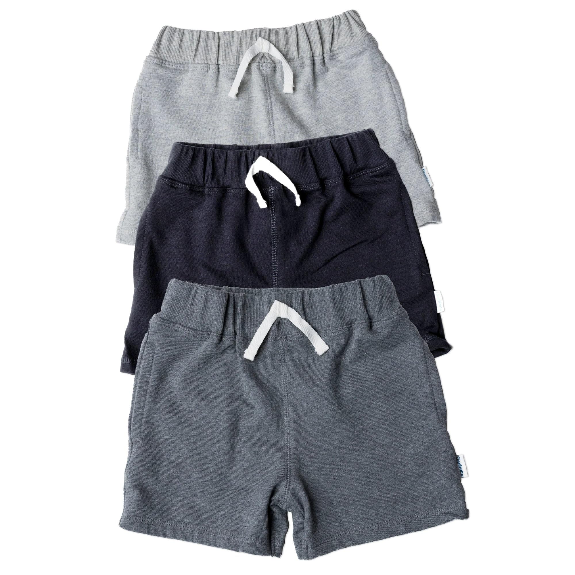 Gerber Baby Boys' Baby & Toddler Boys 3-Pack Pull-on Knit Shorts