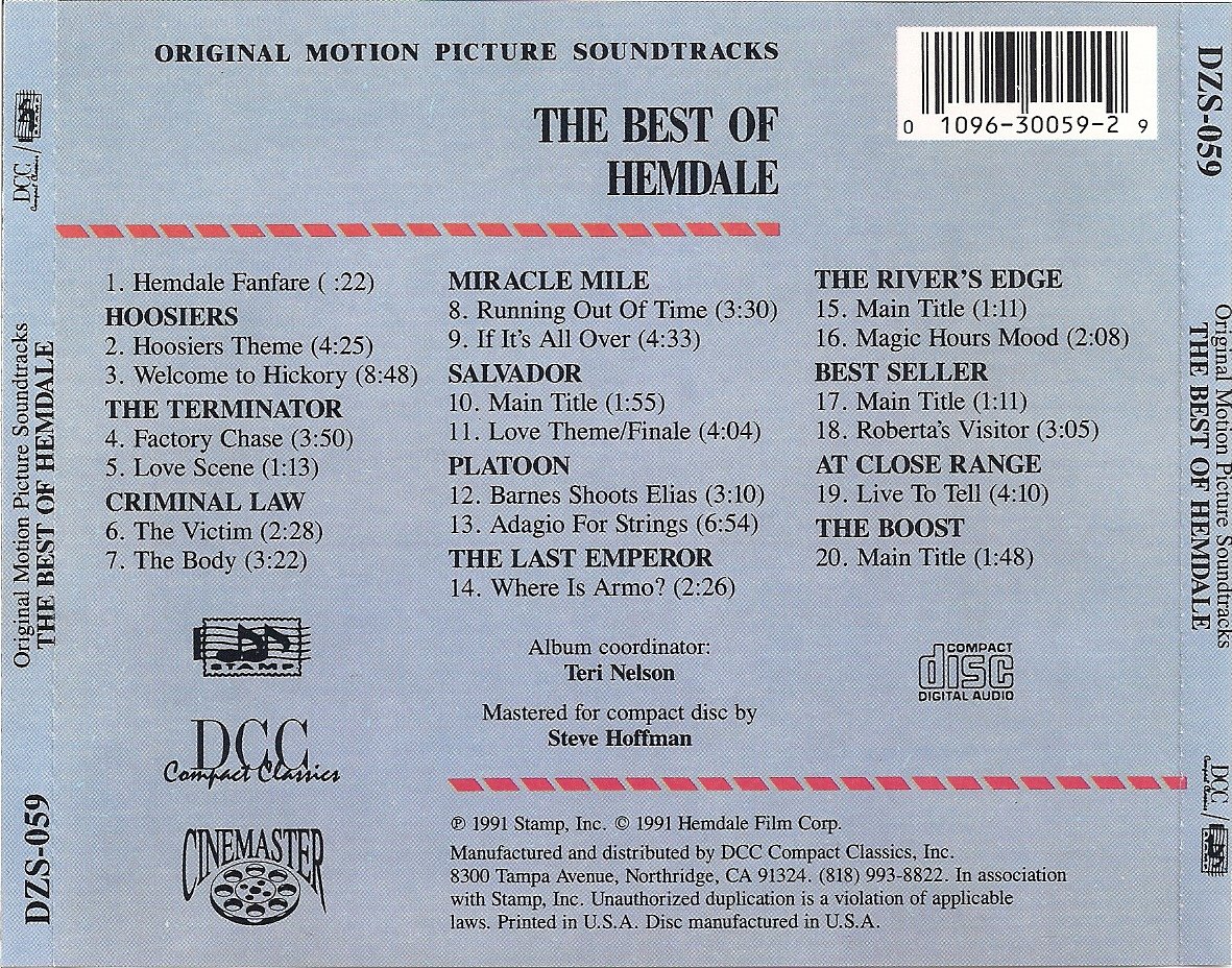 Best of Soundtracks [Audio CD] Hemdale
