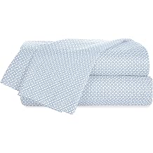Southern Tide Hampstead Sheet Set - Blue Netting Print on White, 100% Cotton Coastal Bedding, Nautical-Inspired Design, Oeko-TEX Certified, Soft & Breathable, Full