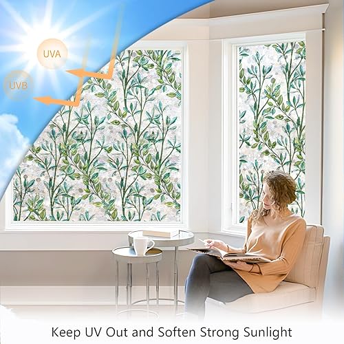 Miniatura 10 de LEMON CLOUD Película opaca total para ventana, privacidad y adherencia estática, cubierta de ventana negra esmerilada, película 100% opaca para