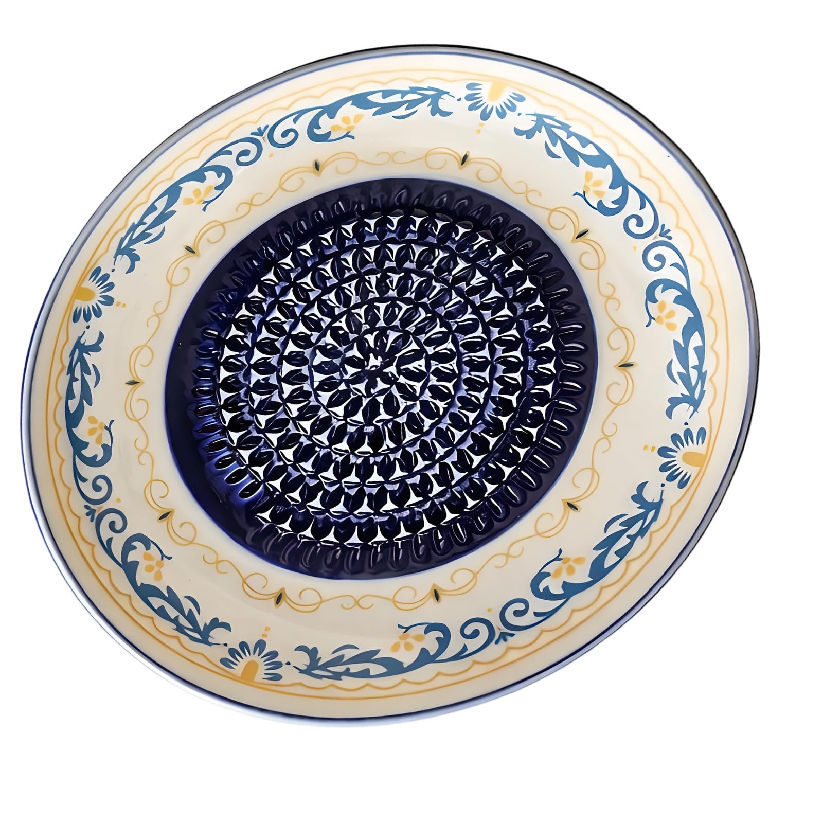 Tsophreniq Ceramic Garlic and Gingers Crusher Plate with Embossed Design Fruit Masher Grinder Grater for Easy Kitchen Tasks Garlic Grater Plate